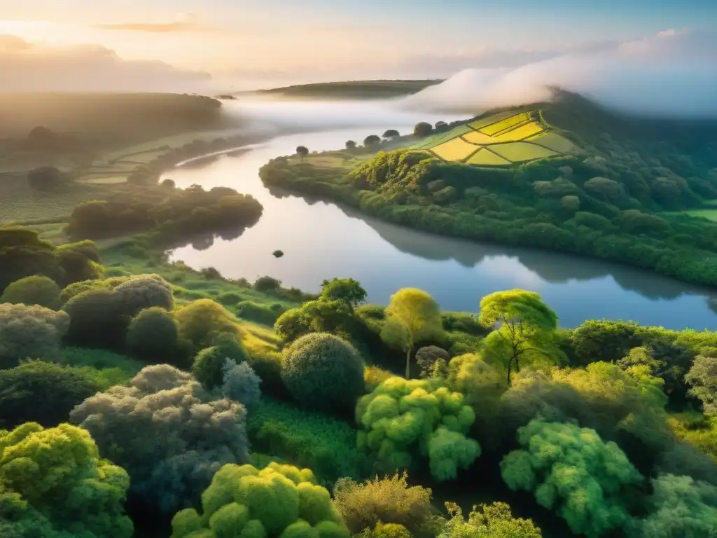 Un amanecer sereno sobre reservas naturales en Rocha, Uruguay