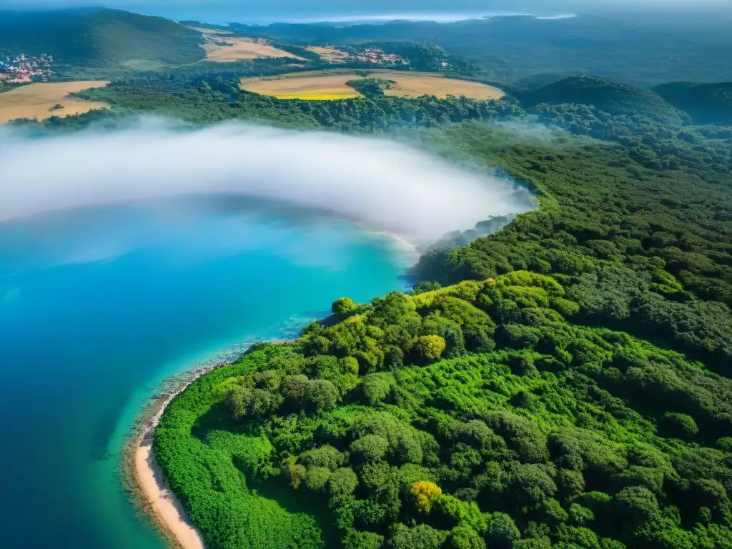 La armonía entre la naturaleza y la civilización en Uruguay, mostrando paisajes diversos frente al cambio climático