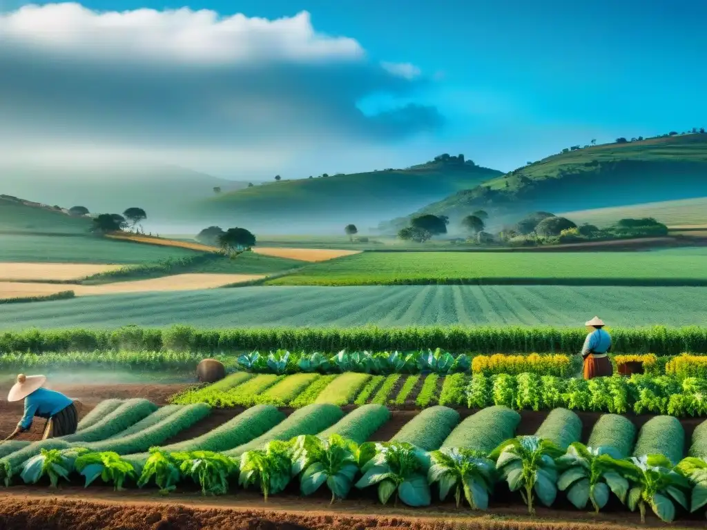 Armonía entre agricultura y naturaleza en Uruguay, destacando la sostenibilidad de la agroecología