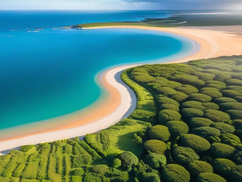 Atardecer mágico en la costa de Uruguay, con turismo sostenible y cambio climático