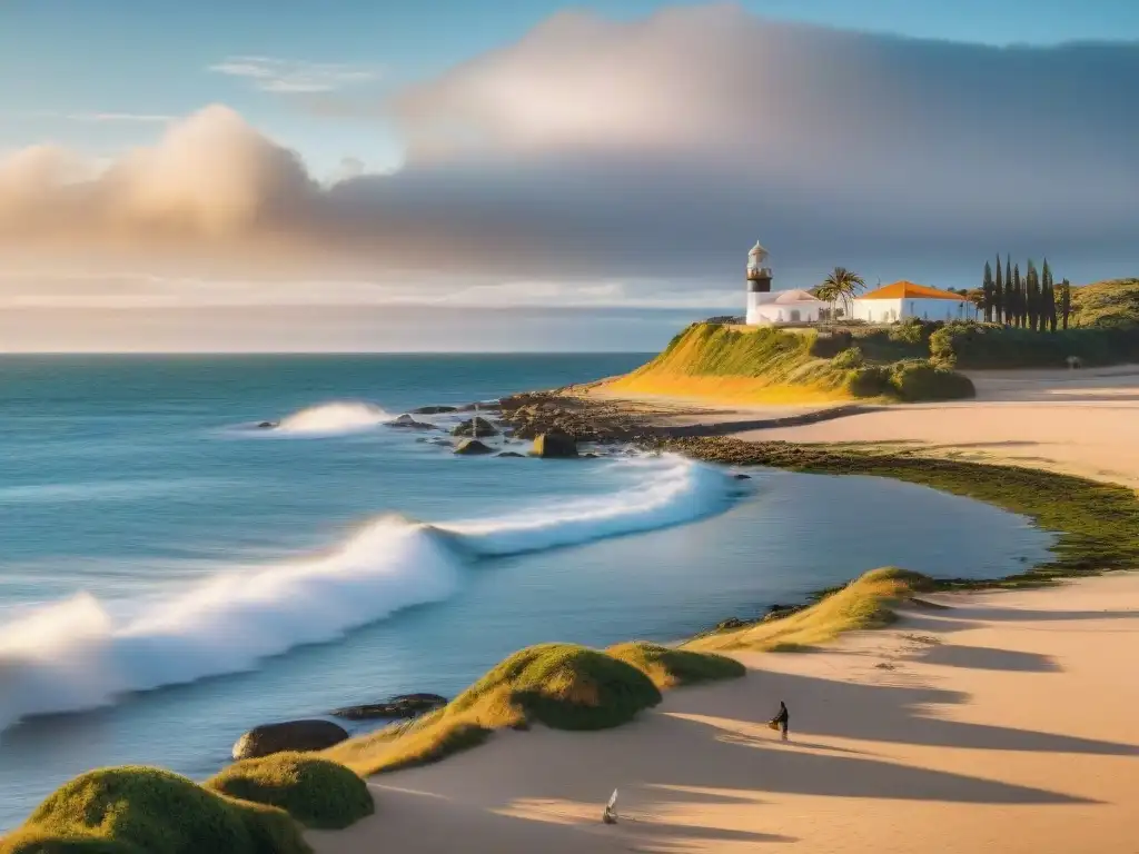 Atardecer sereno en Punta del Este, Uruguay, promoviendo la salud mental y bienestar