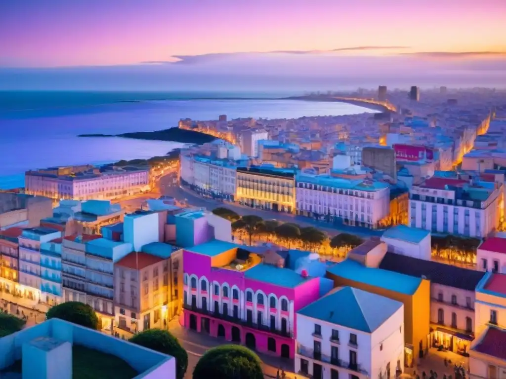 Un atardecer vibrante en Montevideo, Uruguay