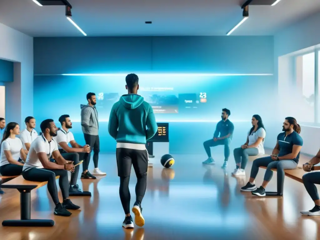 Aprendizaje activo con tecnología en aula futurista en Uruguay Un aula futurista en Uruguay con educación física innovadora y tecnología avanzada