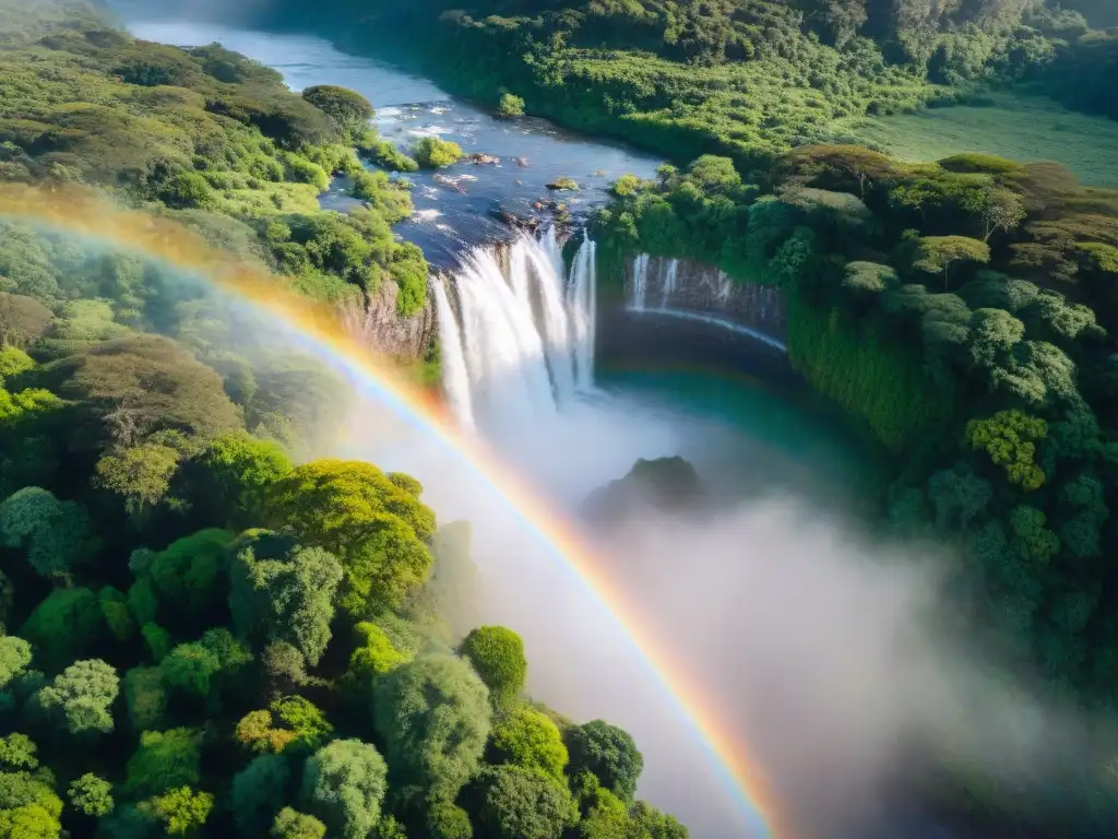 Un bosque exuberante en Uruguay, con árboles nativos y flores coloridas