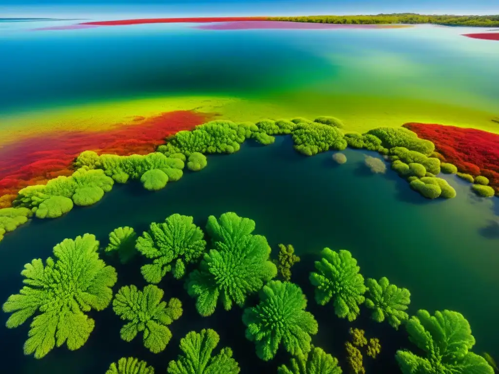 Un bosque submarino de algas rojas y verdes en el Río de la Plata, Uruguay