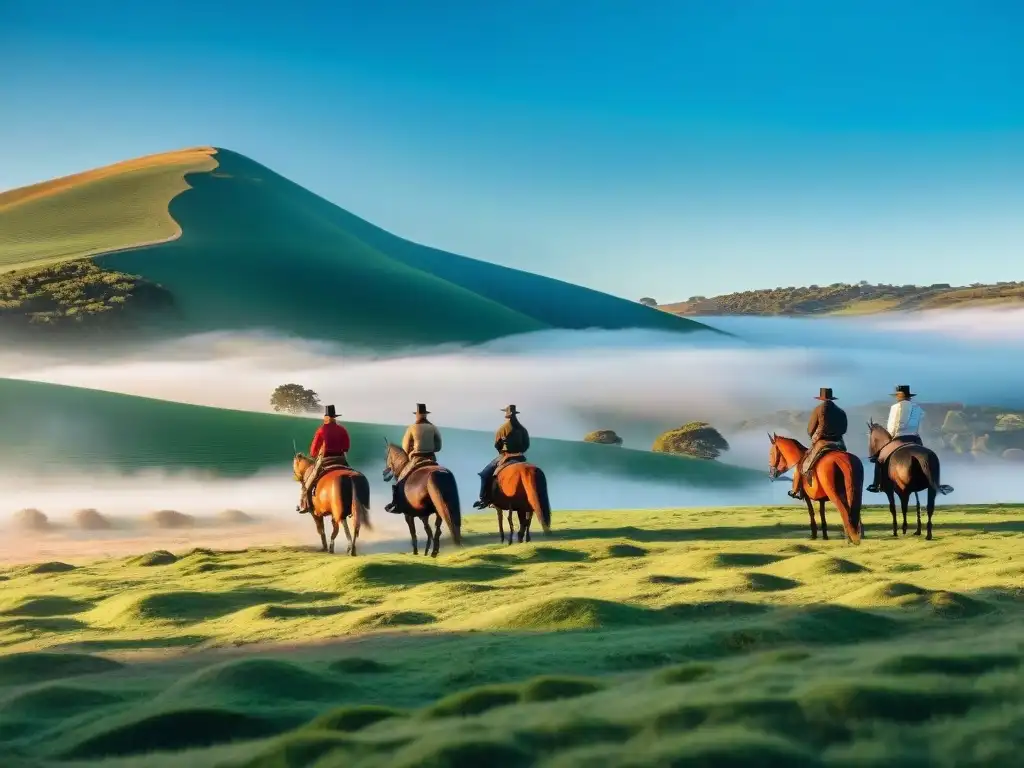 Cabalgatas terapéuticas en praderas de Uruguay: personas y caballos en armonía bajo el cielo azul