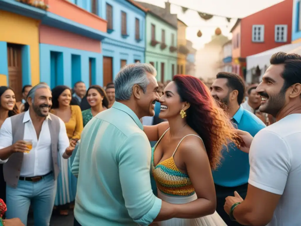 Una celebración comunitaria con diversidad cultural y social en Uruguay, integración social migrantes Uruguay