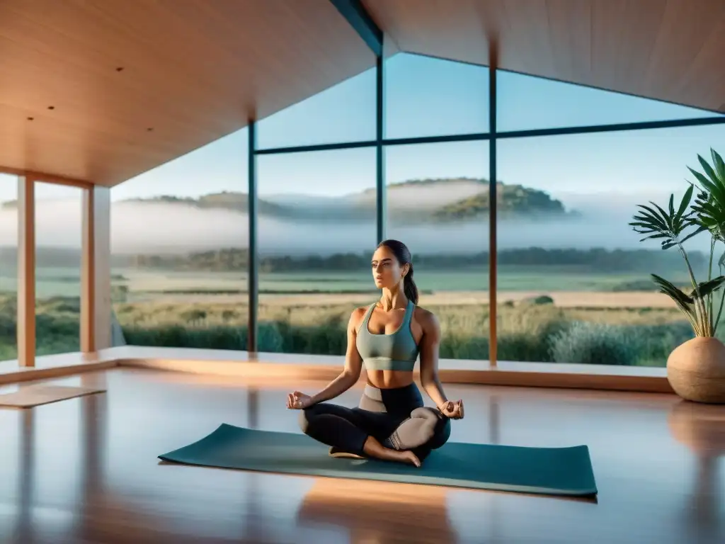 Centro de meditación futurista en Uruguay con prácticas de yoga y meditación