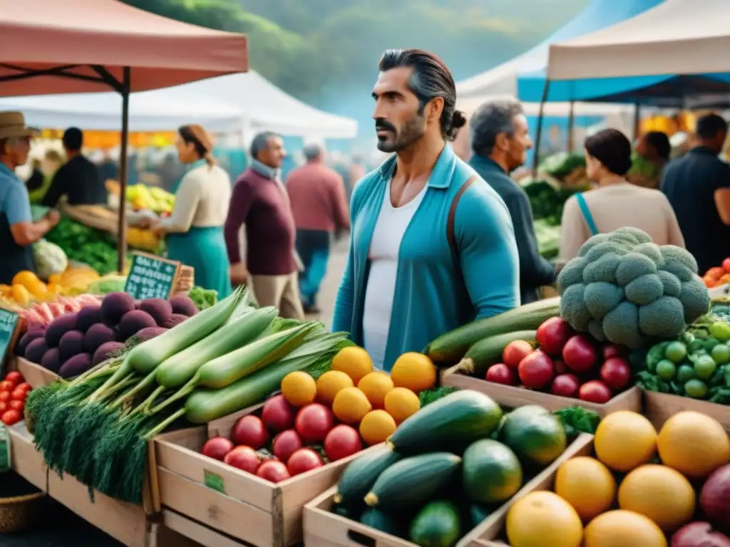 La colorida feria local en Uruguay refleja la conexión con suplementación natural en Uruguay