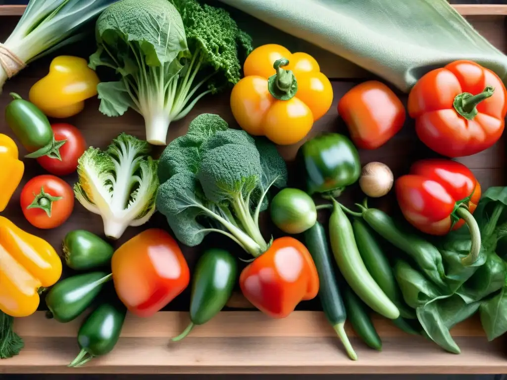 Una colorida variedad de verduras de temporada de Uruguay en una mesa de mercado