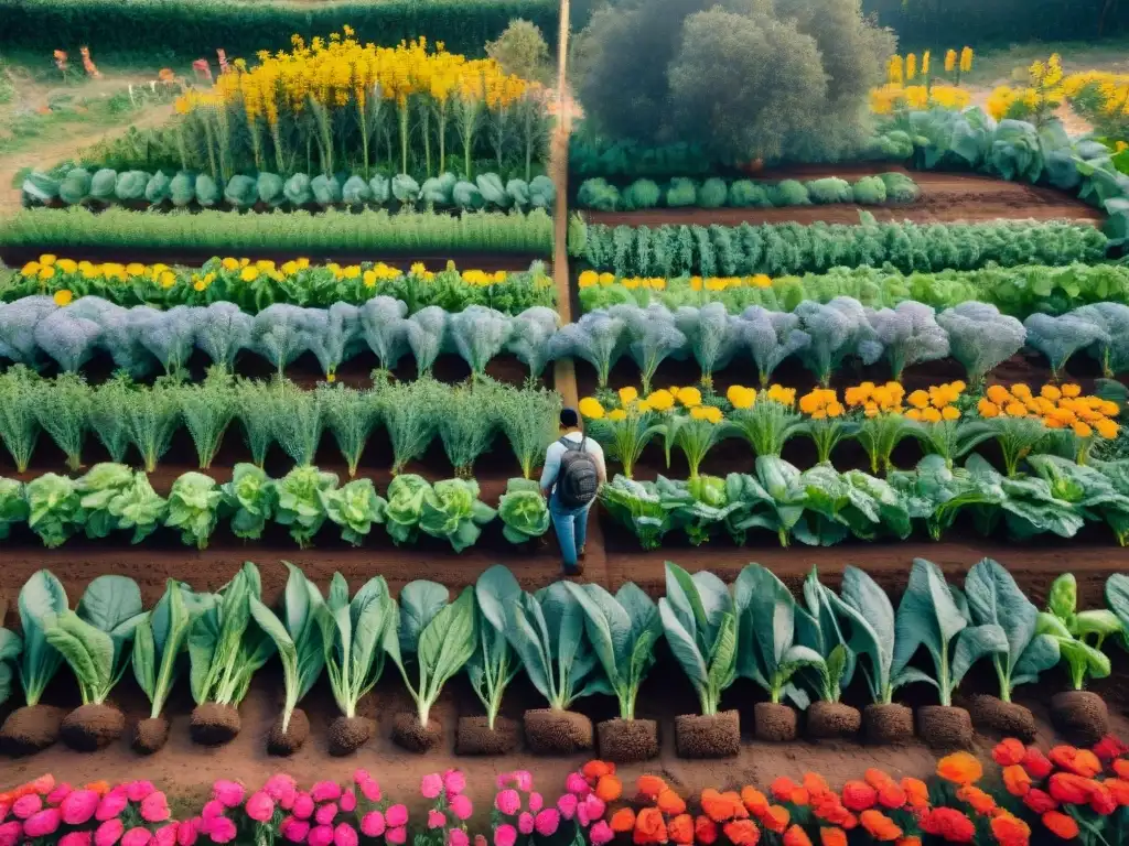 Comunidad cultivando juntos en un jardín sostenible en Uruguay, Gestión sostenible residuos orgánicos Uruguay