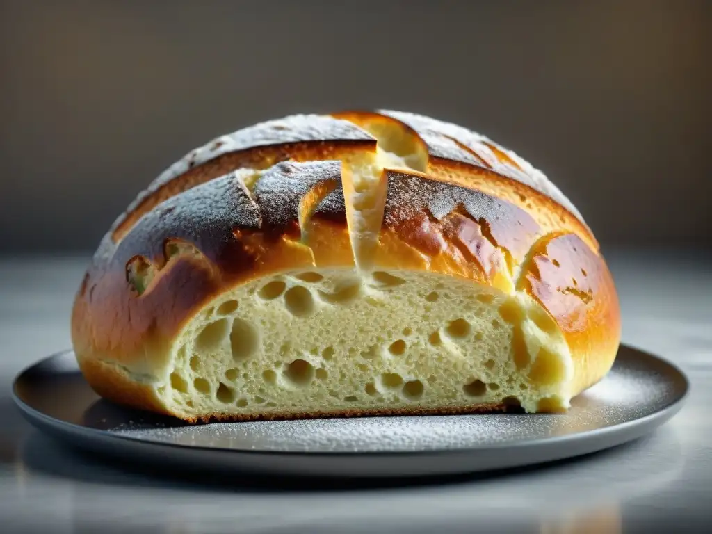 Delicado pan de azúcar uruguayo en un plato minimalista, listo para saborear