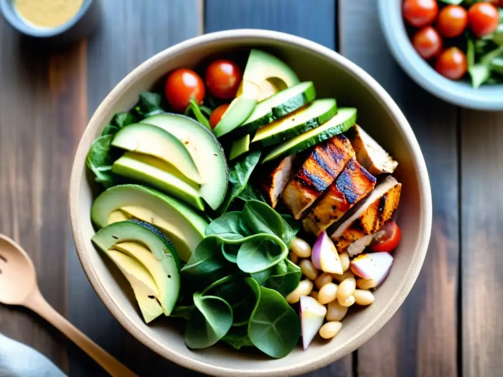 Deliciosa ensalada colorida con ingredientes frescos, perfecta para el bienestar uruguayo