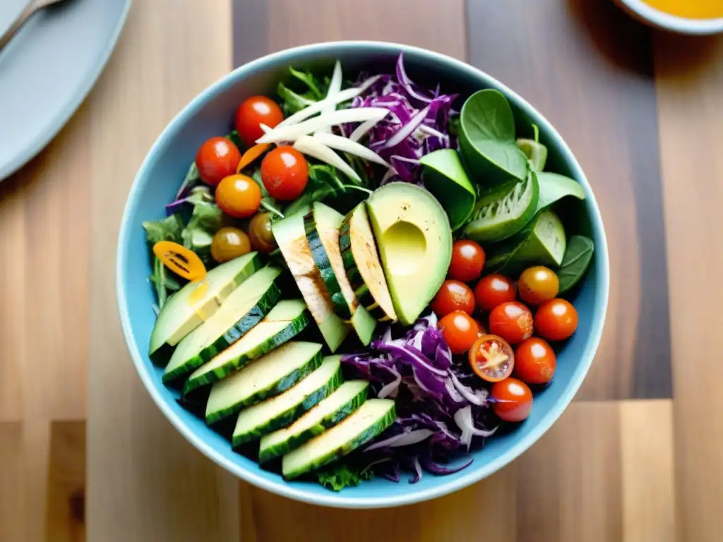 Deliciosa ensalada colorida con ingredientes frescos en Uruguay