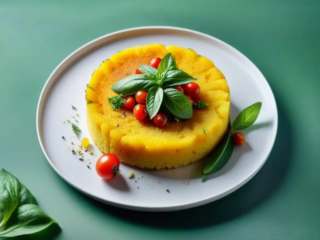 Deliciosa receta polenta saludable en Uruguay con vegetales frescos y coloridos