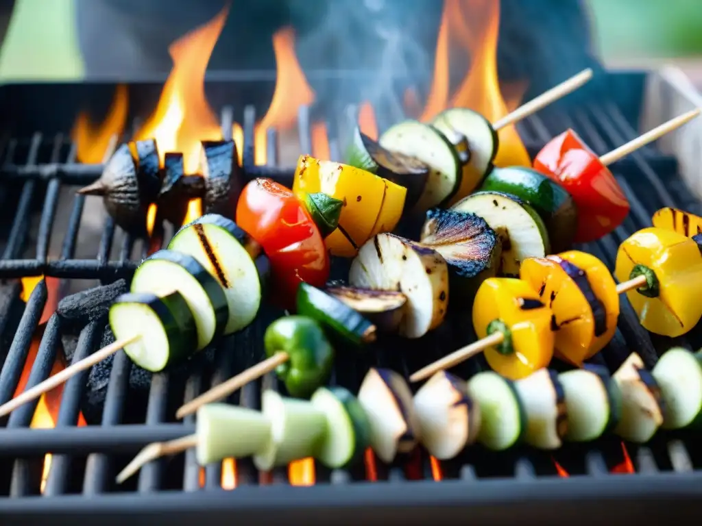 Deliciosa barbacoa saludable en Uruguay: brocheta de verduras a la parrilla