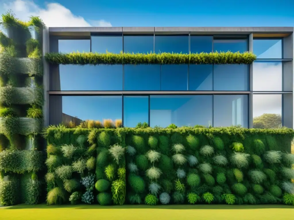 Edificio sostenible en Uruguay con diseño innovador y naturaleza exuberante