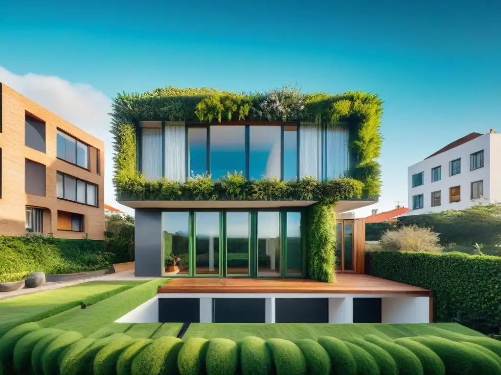 Edificio verde en Uruguay: Casa Equis en Montevideo, con diseño sustentable y vegetación exuberante