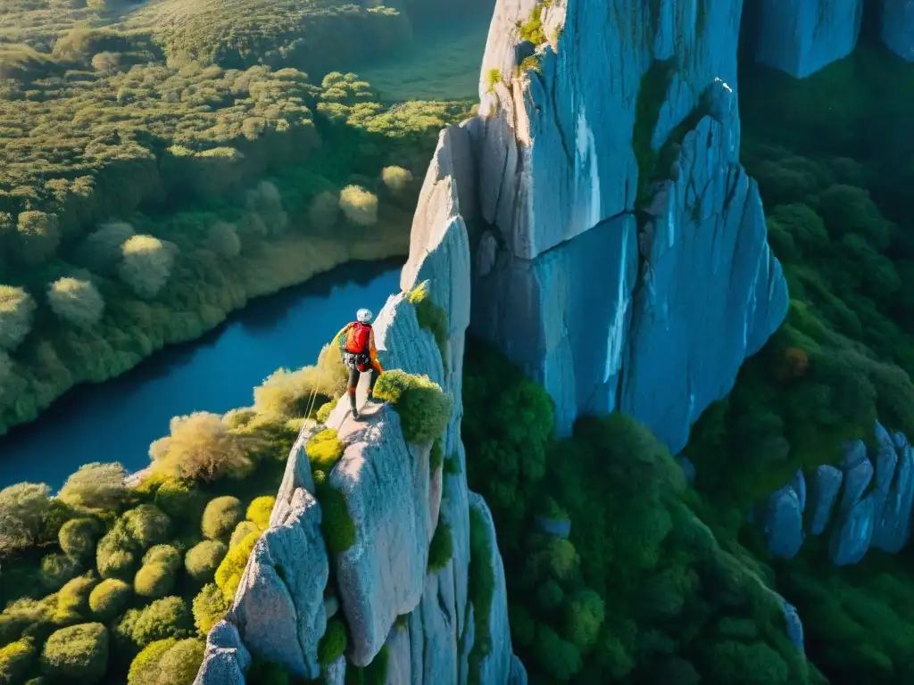 Escalada en Parque Rodó Uruguay: Escaladores desafían acantilados en un paraíso natural