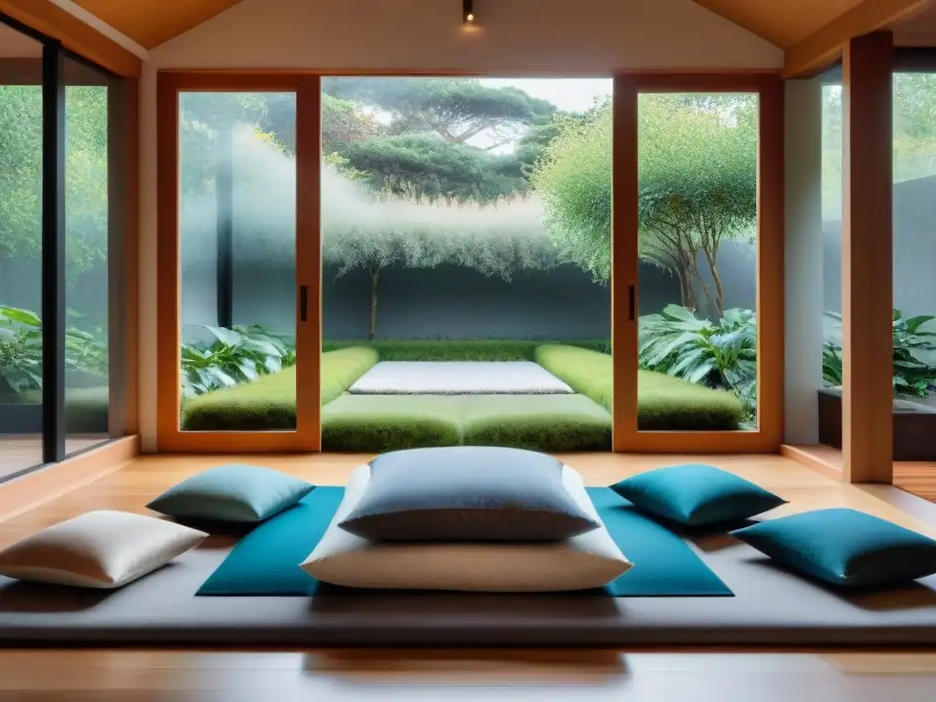 Espacio de meditación Zen en Uruguay con diseño minimalista y jardín sereno