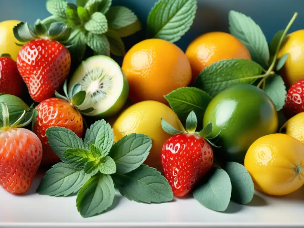 Estallido de colores frescos y naturales en una cocina moderna