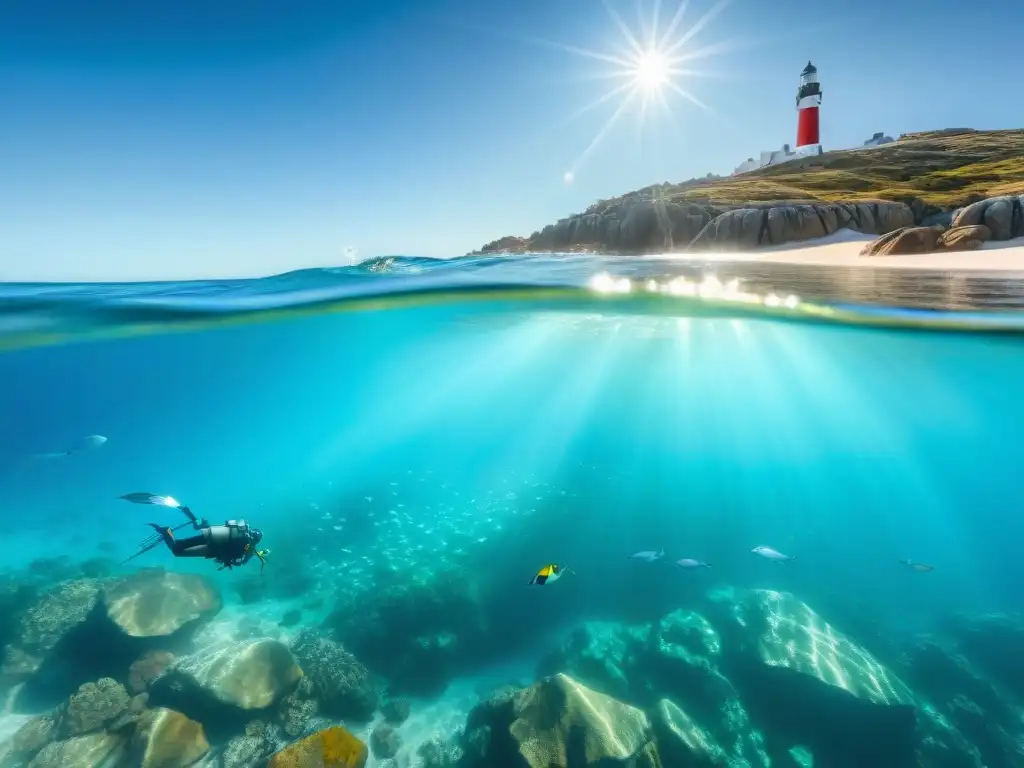 Exploradores disfrutan de un mar turquesa en Cabo Polonio, Uruguay