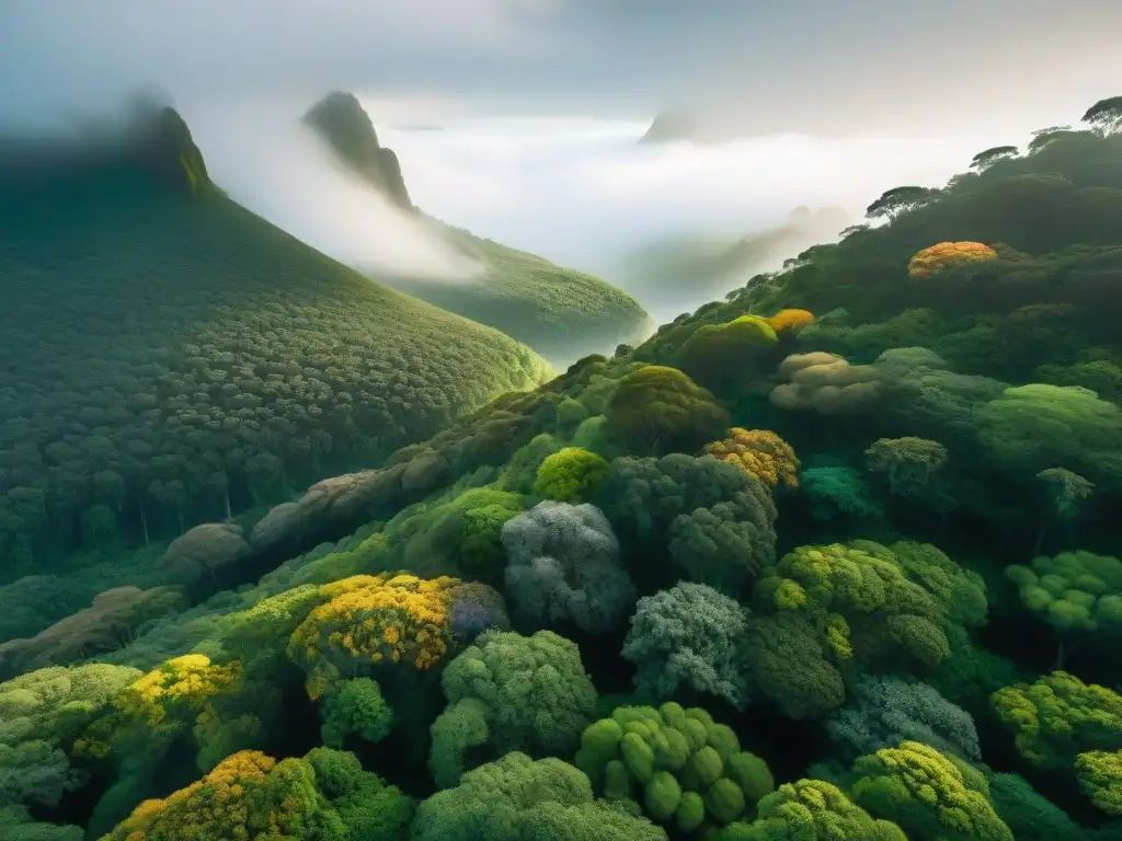 Exuberante bosque en Uruguay, reflejo de biodiversidad y belleza natural