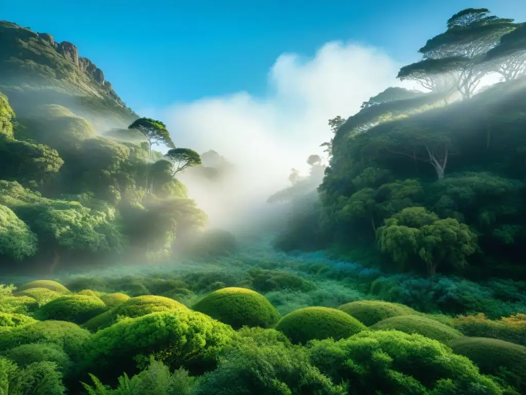 Un exuberante bosque verde en Uruguay muestra la belleza natural y la importancia en tiempos de cambio climático