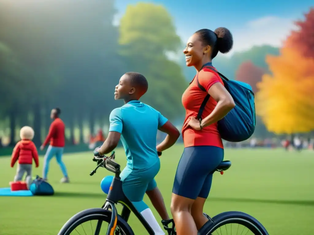 Familias disfrutan actividades al aire libre, promoviendo la prevención de enfermedades crónicas en niños en Uruguay