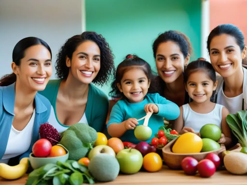 Familias uruguayas participando en programa educativo de nutrición y hábitos saludables