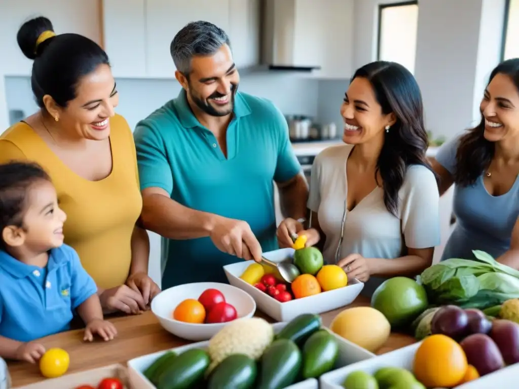 Familias uruguayas participan en taller de nutrición con frutas y verduras