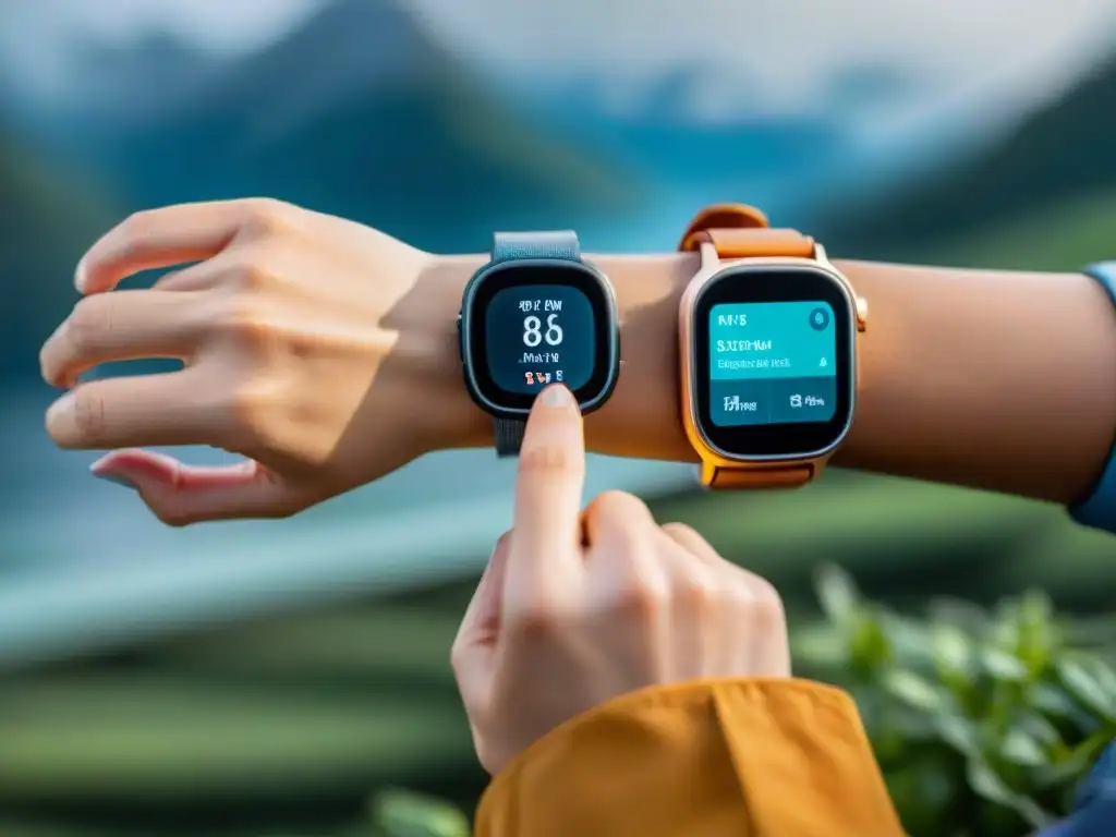 Smartwatch futurista con monitor de glucosa en tiempo real