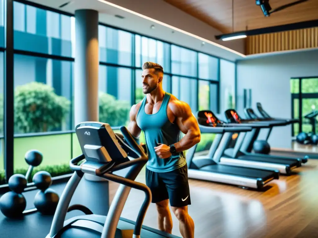 Un gimnasio moderno con equipos duraderos en Uruguay, rodeado de naturaleza y personas de todas las edades ejercitándose