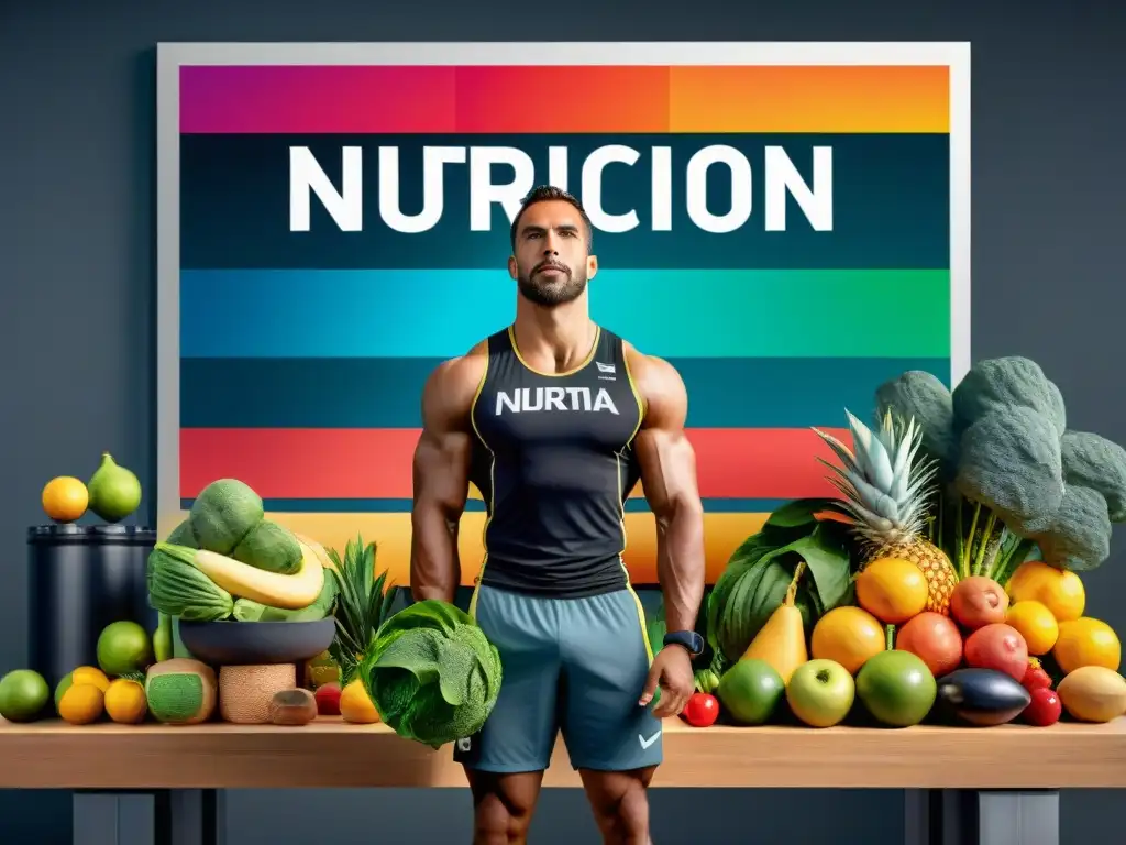 Un grupo diverso de atletas sostienen planes nutricionales sostenibles en un gimnasio moderno