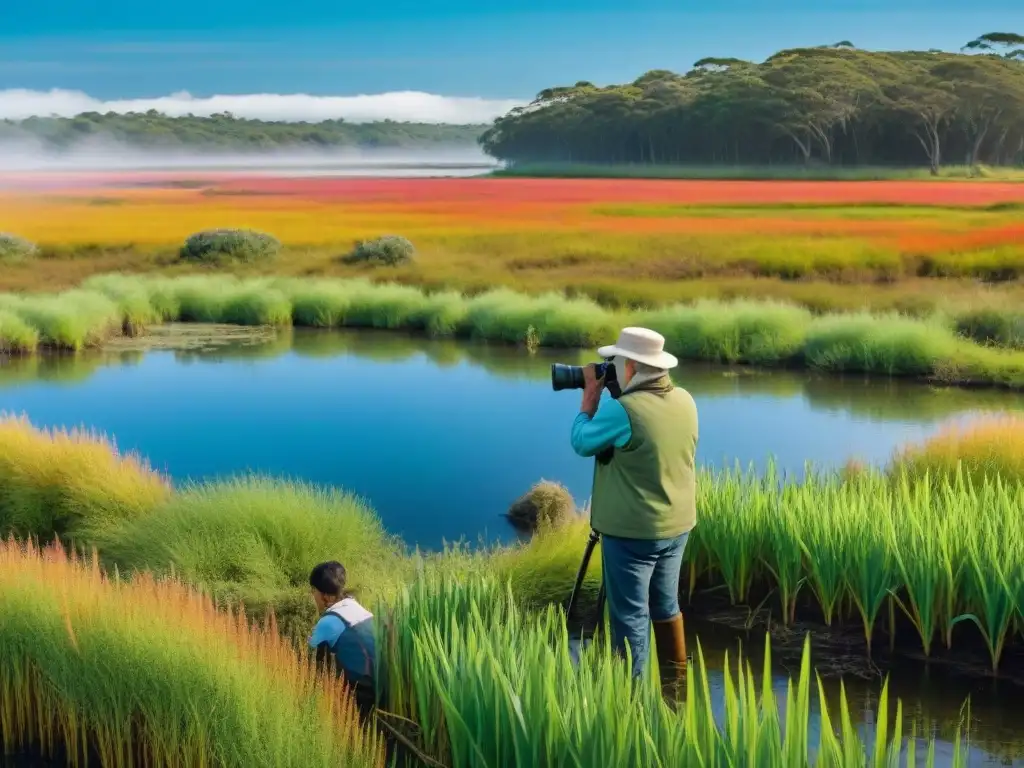 Un grupo diverso conserva humedales en Uruguay, mostrando unidad y armonía con la naturaleza