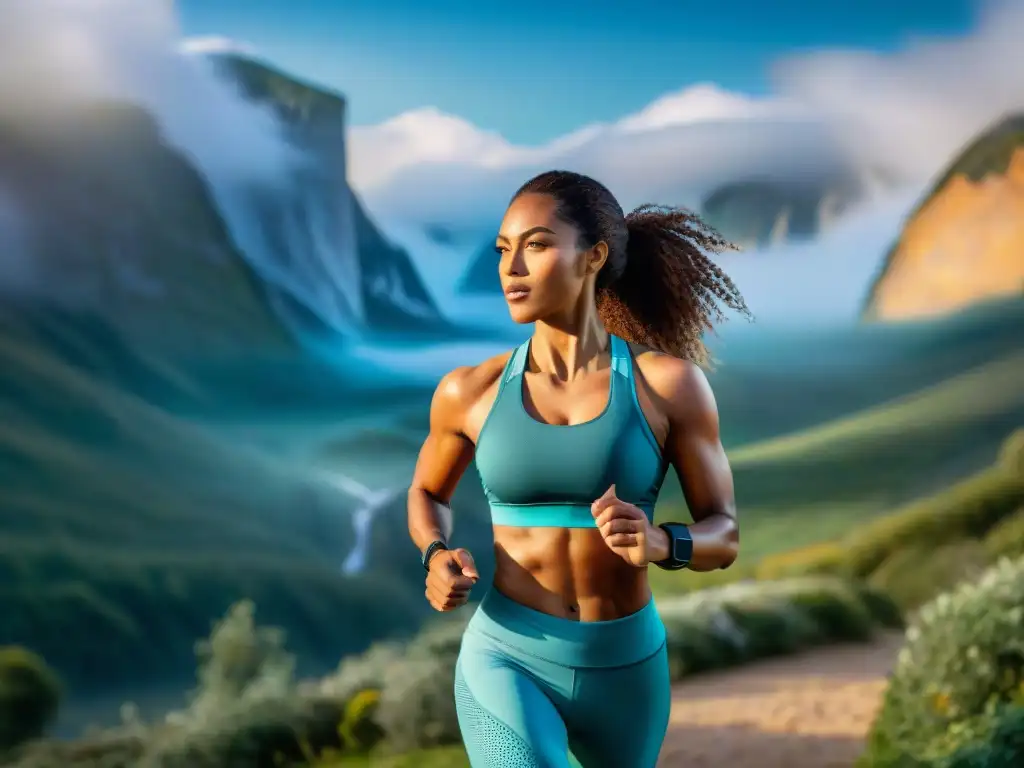 Inspiración fitness: beginners con wearables en actividades al aire libre Un grupo diverso de principiantes con wearables de fitness en actividades al aire libre