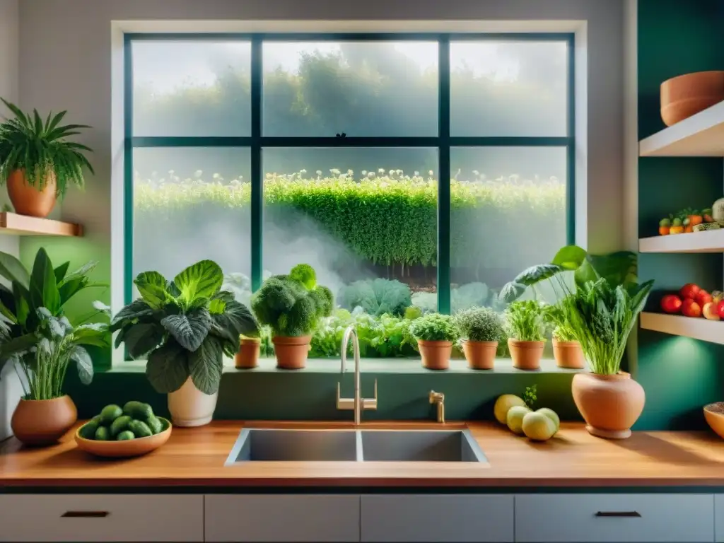 Un hogar acogedor y lleno de vida con plantas y alimentos frescos en Uruguay