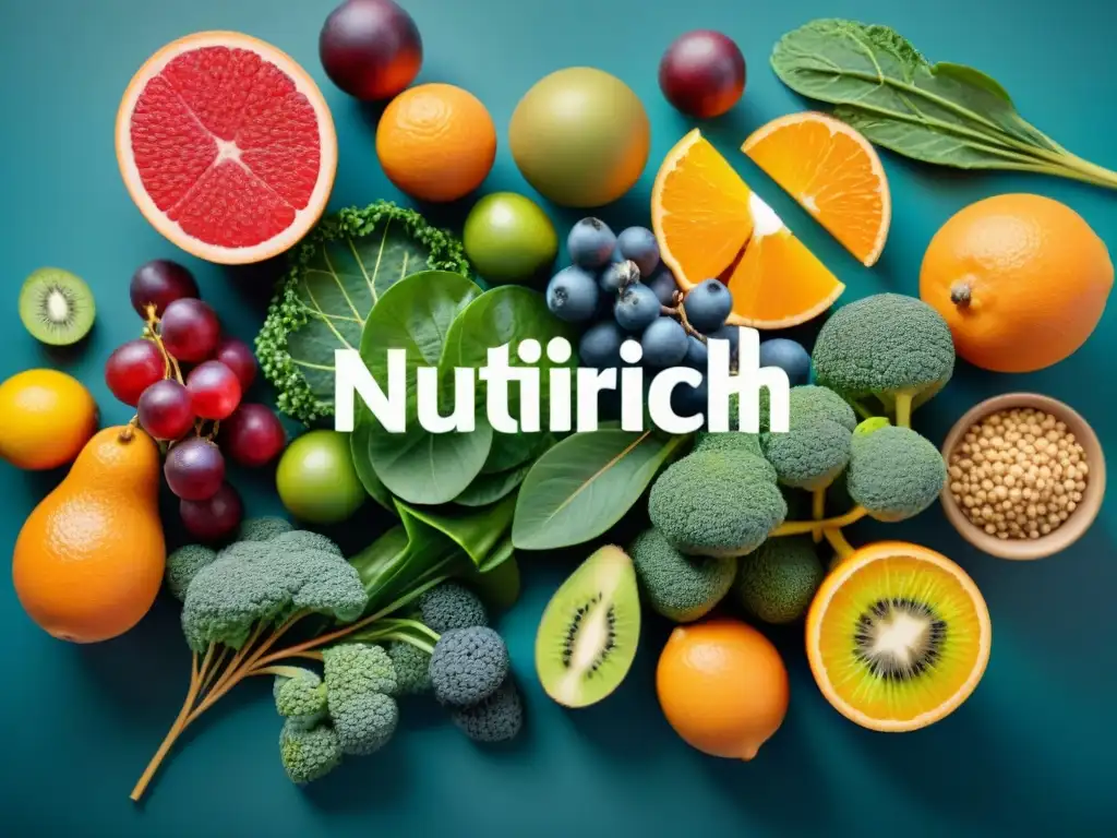 Una ilustración detallada de alimentos variados para mejor absorción nutrientes, coloridos y frescos