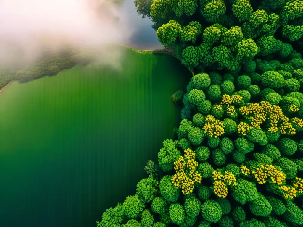 Imagen serena de paisaje verde en Uruguay con flores alstroemeria y árboles lapachos