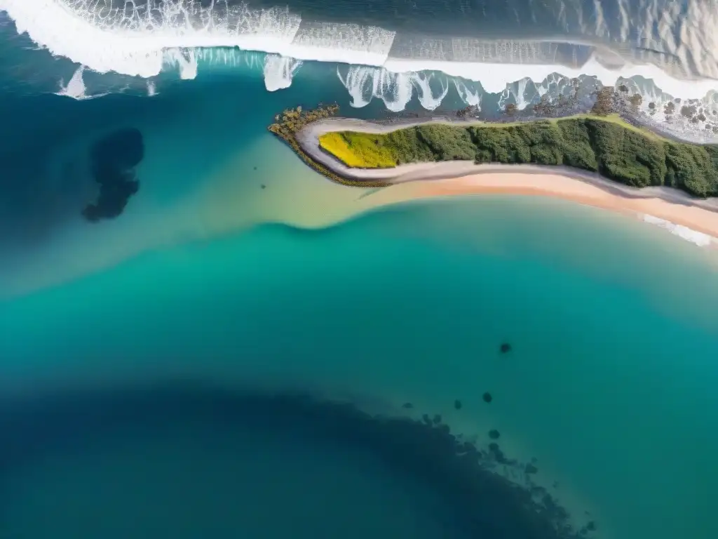 Impactante contraste: aguas cristalinas del océano Atlántico vs