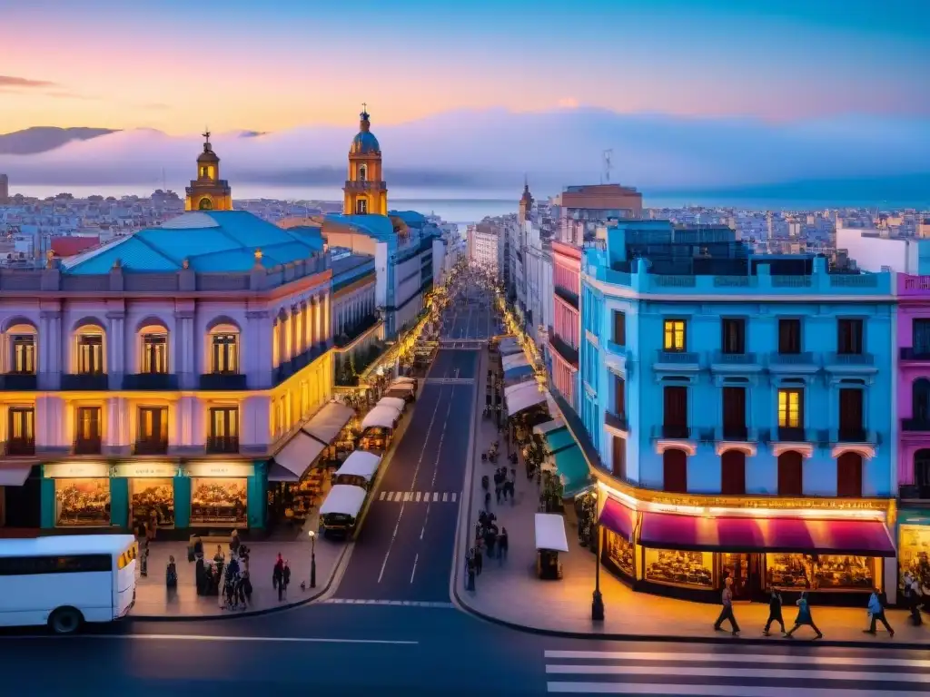 Impresionante atardecer en Montevideo con ahorros estilo de vida Uruguay