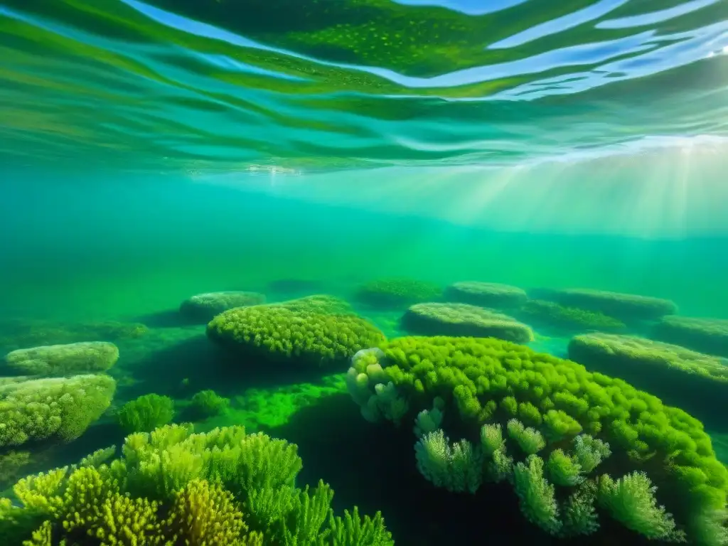 Maravilloso paisaje submarino en el Río de la Plata, beneficios algas Río Plata Uruguay