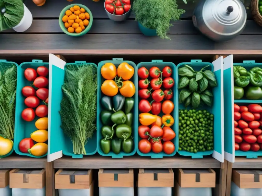 Un mercado uruguayo con alimentos frescos y coloridos, reflejando la esencia de las comidas saludables típicas uruguayas