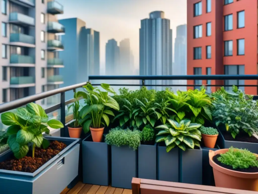 Un oasis de compostaje urbano en Uruguay: un balcón repleto de vida y vegetación en medio de la ciudad