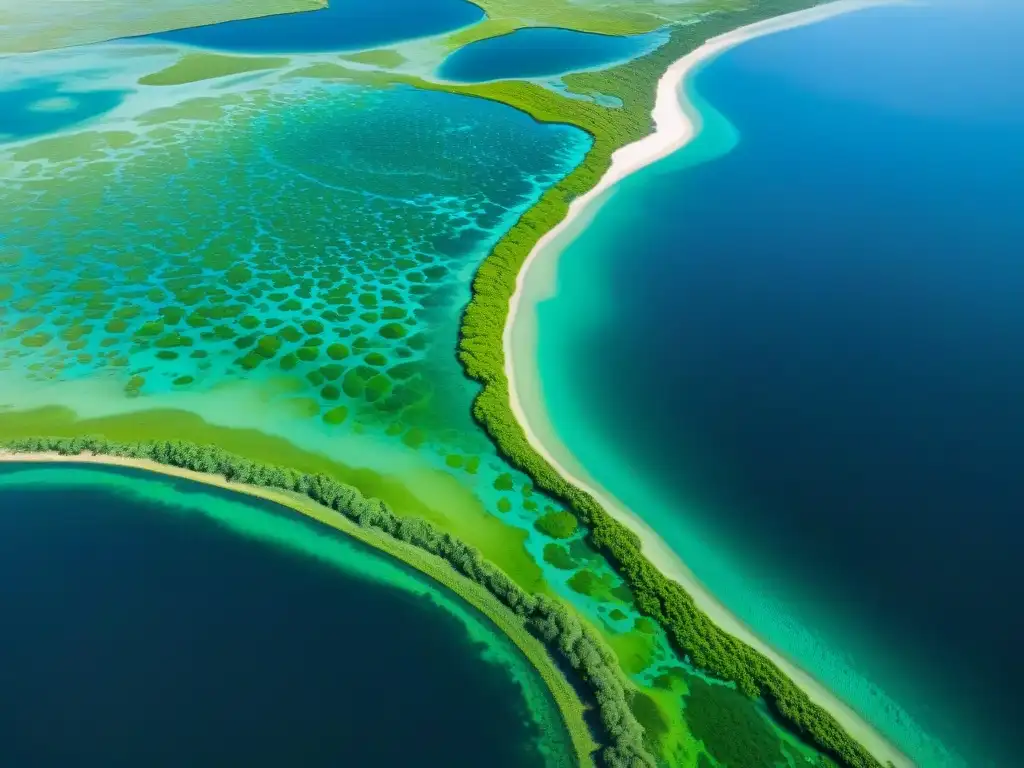 Un paisaje mágico del Río de la Plata resaltando los beneficios de las algas en Uruguay