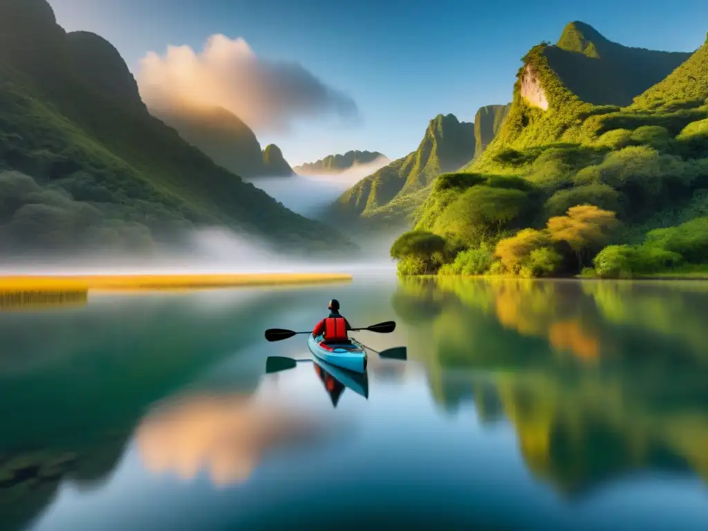 Paseo en kayak al amanecer en humedal de Santa Lucía