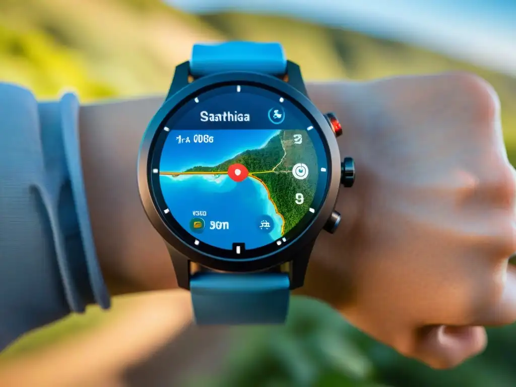 Smartwatch rastreo GPS en senderismo por Uruguay, unión de tecnología y naturaleza