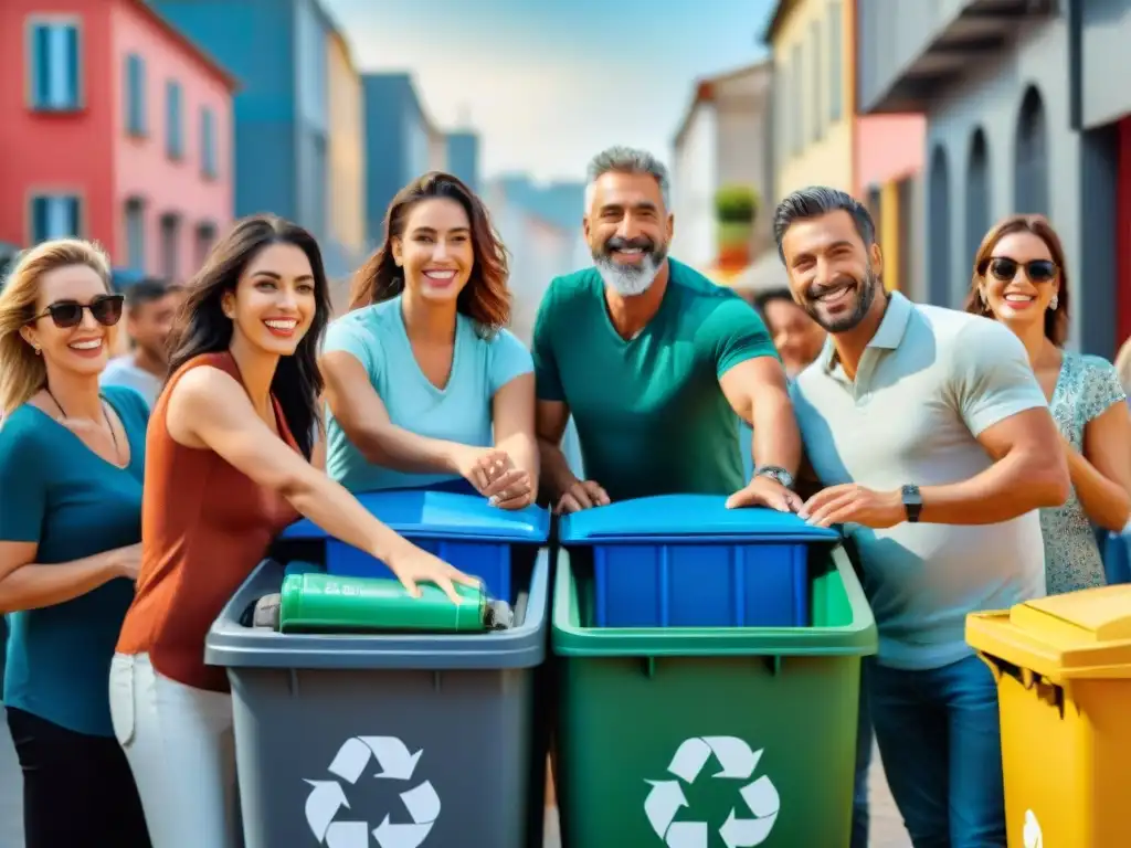 Reciclaje comunitario sostenible en Uruguay: Diversidad y entusiasmo en evento de reciclaje