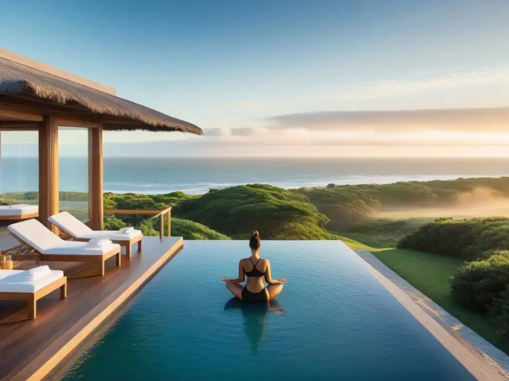 Un refugio de bienestar en Uruguay con spa al aire libre, piscina infinita y yoga frente al mar