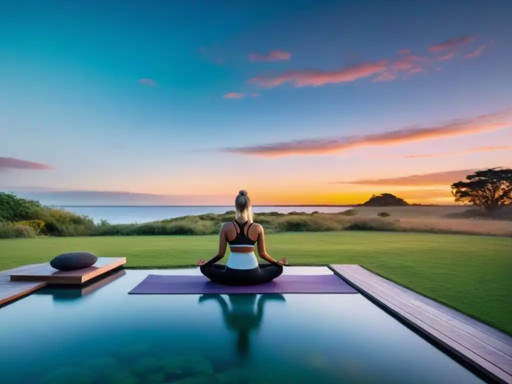 Retiro de bienestar en Uruguay con spa de lujo, yoga al atardecer y meditación